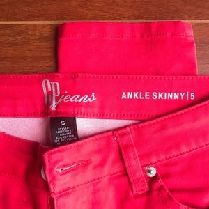 GPJEANS Red Size 5 Ankle Skinny